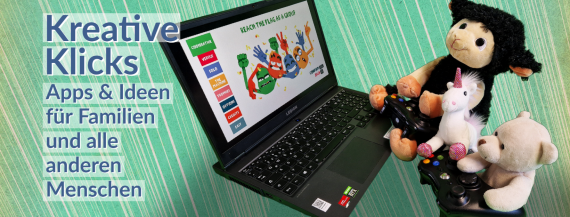 Titelbild Newsletter Plüschschaf und 2 weitere Kuscheltiere spielen an einem Laptop ein Spiel