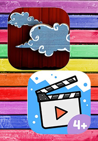 Logos der Apps PuppetPals und MovieAdventure