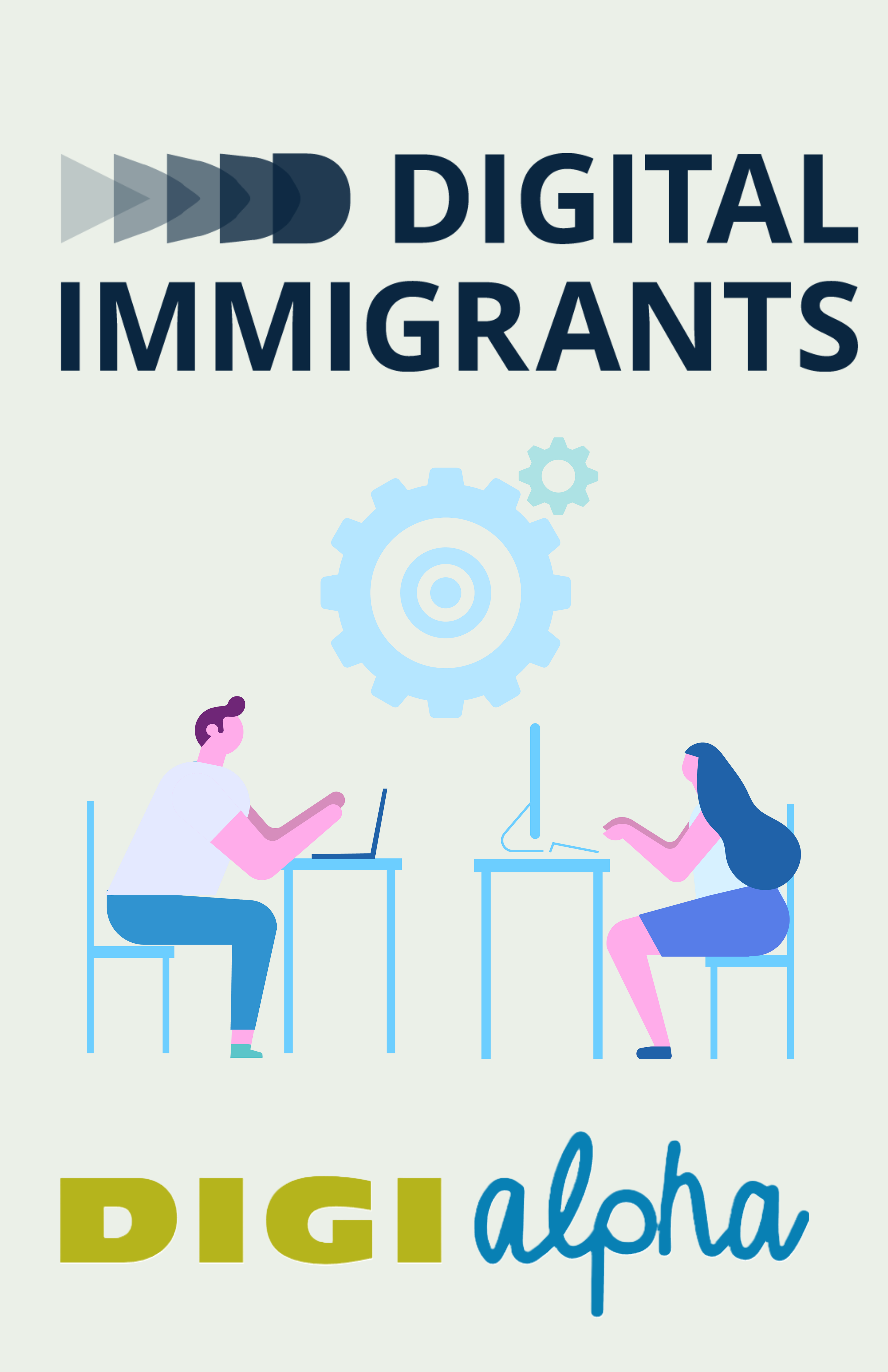 Logos der Plattformen DIgital Immigrants und DIGialpha