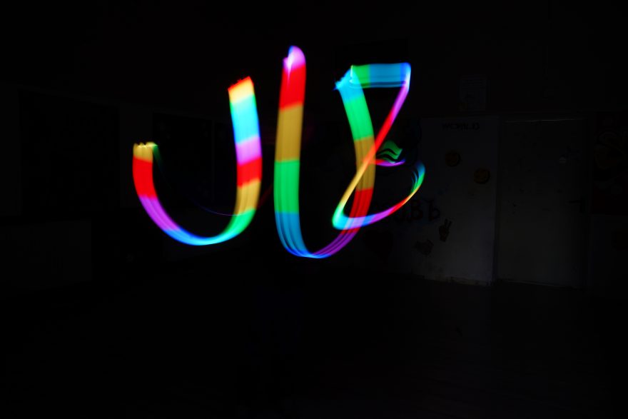 Bild als Lightpainting gemalt.